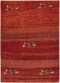 Gabbeh Tappeto 80x60 Rosso (Iran) Annodato A Mano