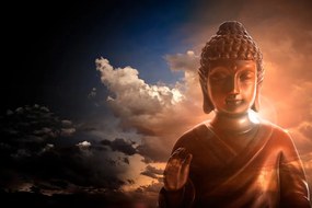 Carta da parati autoadesiva – Buddha tra le nuvole