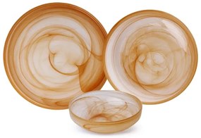 Set da tavola 18 pezzi arancione/vetro