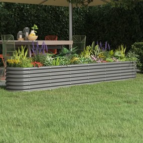 Letto Giardino Acciaio Verniciato A Polvere 224x40x36 Cm Grigio /