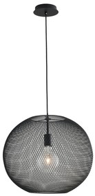 Lampadario Sospensione Esedra Industrial Vintage Colore Nero 60W Mis.50 x 40 x 120 cm