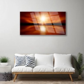 Quadro su vetro acrilico Sole, Cielo, Acqua, Paesaggio 100x50 cm