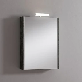 Pensile con luce Akira tigerwood L 51.5 x H 70 x P 15.5 cm