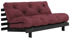Divano letto bordeaux 160 cm Roots Black Night - Karup Design