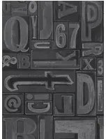 Tapete Copeley Letterpress von Ralph Lauren - Linocut