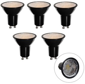 Set di 5 Lampadine LED GU10 dimmerabili 50mm a nido d'ape 6W 400 lm 3000K