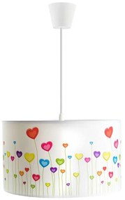 Lampadario bambini HEARTS 1xE27/60W/230V su cavo