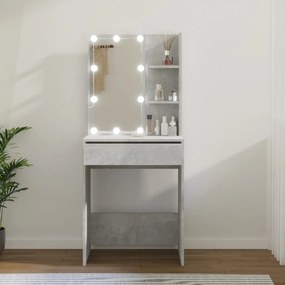 Toeletta Con Led Grigio Cemento 60x40x140 Cm /