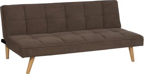 Divano marrone allungabile con rivestimento in ciniglia 175 cm – Ixia