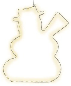Decorazione a LED da appendere Lumiwall Snowman, altezza 50 cm - Star Trading