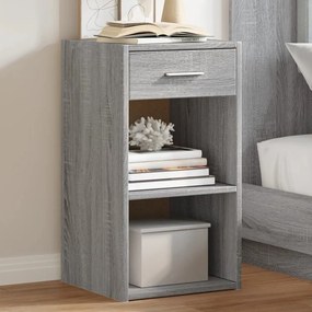 Comodino Grigio Sonoma 35x34x65 Cm İn Legno Multistrato /