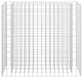 Gabbione Letto Rialzato in Acciaio Zincato 90x30x90 cm