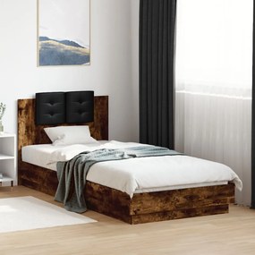 Giroletto con testiera rovere fumo 90x200 cm legno multistrato