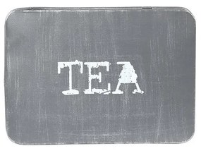 Scatola da tè in metallo grigio - LABEL51