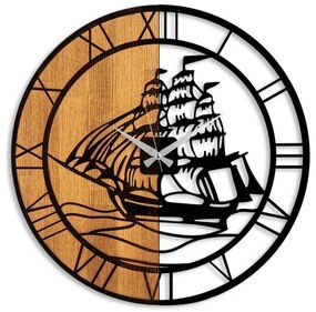 Orologio da parete diametro 56 cm 1xAA legno/metallo