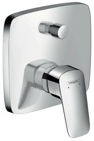 Hansgrohe kit doccia con soffione 30 cm Feridras tondo miscelatore doccetta con flessibile e corpo incasso cromo