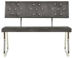 Panca 110 cm in Velluto Grigio Chiaro
