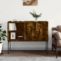 Credenza Rovere Fumo 100x40x79,5 cm in Legno Multistratocod mxl 78514