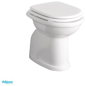 Azzurra Ceramica "Bagno Accessibile" Wc Da Terra Tradizionale Bianco Lucido Con Scarico a Suolo