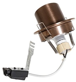 Faretto da incasso moderno bronzo scuro rotondo orientabile - Installa