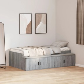 Struttura letto  grigio sonoma 90x200 cm