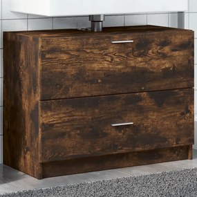 Mobile lavabo rovere fumo 78x37x59 cm in truciolare