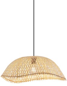 Lampada a sospensione bohémien nera con bambù - Lily