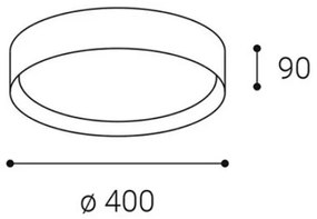 LED2 - Plafoniera LED MILA LED/30W/230V 3000/4000K