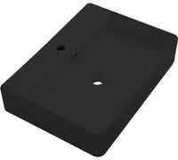 Lavabo d'appoggio in ceramica nero opaco 60x42x13H 9555