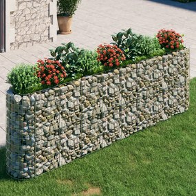 Gabbione Con Letto Rialzato İn Acciaio Zincato 330x50x100 Cm /
