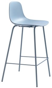 Sgabello da bar azzurro in plastica (altezza della seduta 67,5 cm) Whitby – Unique Furniture