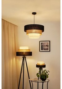 Brilagi - Lampadario a cavo ASPEN LUNETA 1xE27/15W/230V Ø45 nero/beige/crema