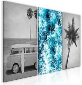 Quadro Holiday Memories (3 Parts)  Colore Blu, Dimensioni e Misure 120x60