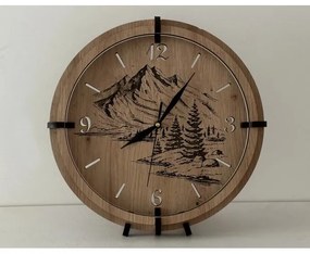 Li-Go 23697/DUB/BAT2 - Orologio LED dimmerabile con sensore, LED/1xAA, Ø 32 cm, rovere