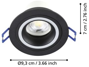 Eglo 900764 - LED RGBW Lampada da incasso dimmerabile CAROSSO-Z 4,7W/230V nero
