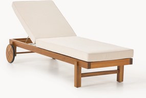 Lettino da giardino in legno di acacia Bo