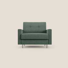 Megan poltrona letto in microfibra smacchiabile T11 verde