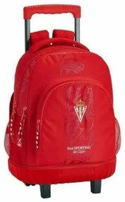 Trolley per la Scuola Compact Real Sporting de Gijón SF-611972-818 Rosso (32 x 45 x 21 cm)