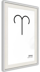 Poster  Zodiac: Aries II  Cornice Quadri Cornice d'oro, Larghezza x Altezza Home decor 20x30