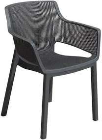 Sedia Elisa Keter – Impilabile, Moderna, Per Interno ed Esterno, Graphite