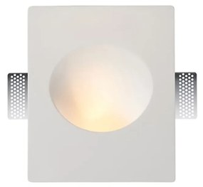 Applique da Incasso in Gesso Pitturabile Rettangolare GU10