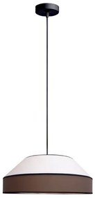 Lampadario a sospensione con filo MANISO 1xE27/60W/230V diametro 45 cm bianco/marrone