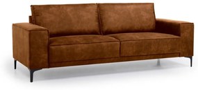 Divano in similpelle marrone cognac 224 cm Copenhagen - Scandic