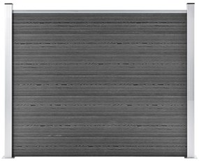 Pannello Di Recinzione İn Wpc 180x146 Cm Nero /