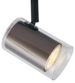 Faretto moderno bronzo scuro con vetro trasparente per sistema a binario monofase - Iconic Lloyd