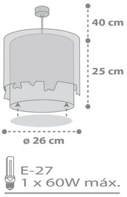 Dalber 61272 - Lampadario per bambini LOVING DEER 1xE27/60W/230V