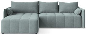 Divano angolare blu allungabile/con contenitore (con penisola a sinistra/con chaise lounge) Moku – Makamii