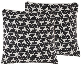 Set di 2 cuscini decorativi 45 x 45 cm bianco e nero ANDIRIN Beliani