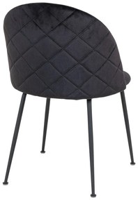 Sedie da pranzo in velluto nero in un set di 2 pezzi Geneve - House Nordic