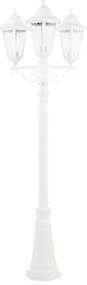 Lampione da giardino, Monza H 225 cm, bianco, IP44 INSPIRE